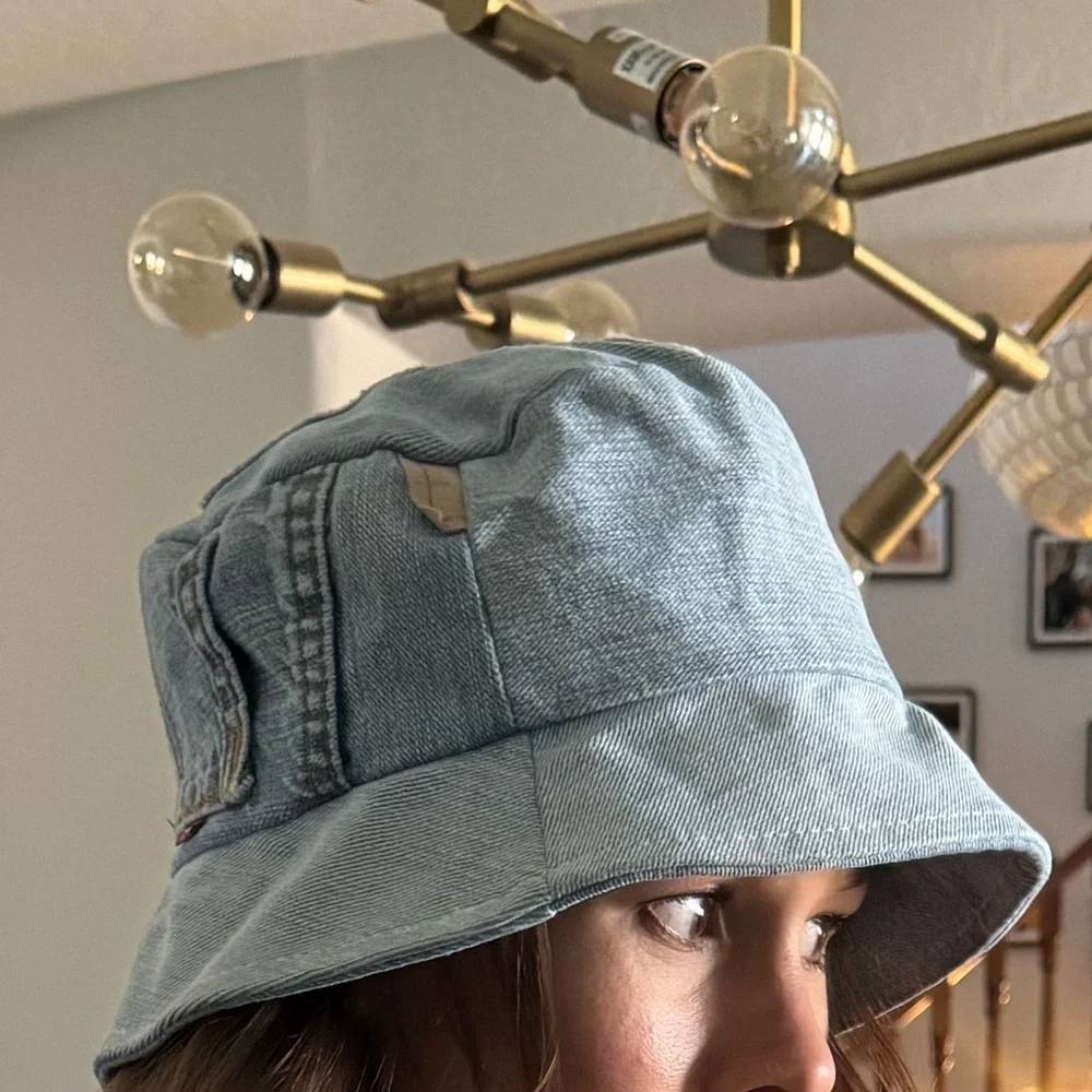 Vintage Lev’s 501 denim up-cycled bucket hat